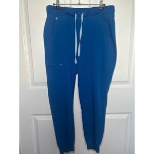 FIGS Yola Jogger Scrub Pants MP Caribbean Blue – 27" Inseam, Cargo Zip Pocket